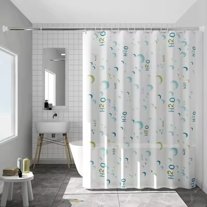 Cortinas de Ducha opacas impermeables con Gancho, Cortina de partición más Gruesa a prueba de Moho, cortinas de baño - 1