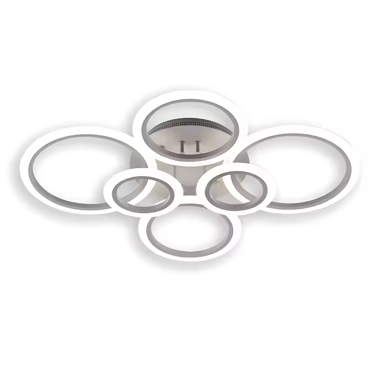 Goeco Iluminación Nórdica Moderna LED de Techo 80W, 7200LM, Acrílico, Montaje Semi-Flush, Eficiencia de Energía - 1