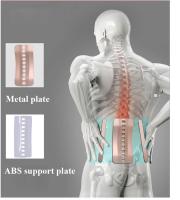 Cinturón ortopédico para hombre y mujer, banda de soporte Lumbar para espalda, turmalina, autocalentamiento, magnético, ancho de cintura, hueso de acero con almohadilla de 3 piezas - details 3