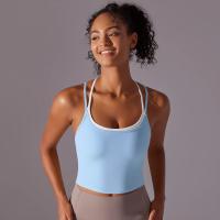 Ropa interior deportiva de realce para mujer, sujetador de Yoga para Fitness, gimnasio, entrenamiento, correr, camiseta sin mang - details 5