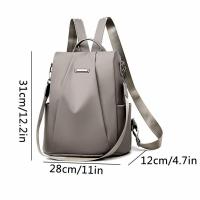 Mochila impermeable de gran capacidad para mujer, bolso de hombro escolar, mochila antirrobo, bolso de viaje - details 4