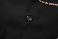 Chaleco de Traje Slim Fit para Hombres Nuevo Arrival Accesorios de Cadenas de Moda Casual Vintage Para Fiesta de Boda Material Exterior de Poliéster - details 13