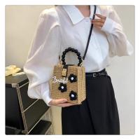 Bolso tejido de mano, bolso de paja para mujer, nuevo estilo literario forestal, bolso cruzado fresco de verano para playa, bolso tipo caja - details 9