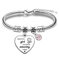 Pulsera de acero inoxidable, pulsera con letras de etiquetas, pulsera de accesorios, venta caliente en Italia - details 0