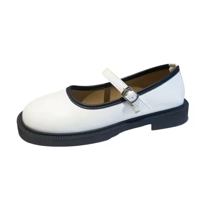 Nuevos zapatos Mary Jane individuales con falda JK Boca ligera, tacón bajo, color a juego y versátiles. - 1