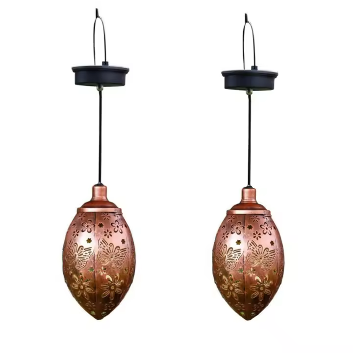 Farol de mariposa con arte de hierro solar: dos modos de iluminación, luces solares para exteriores impermeables para jardines y patios - 1