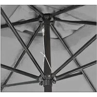 Sombrilla de Jardín Forro Anti UV 200 x 300cm. Sombrilla de Aluminio con Manivela, Toldo Rectangular para Patios y Terrazas. (Topo) - details 15