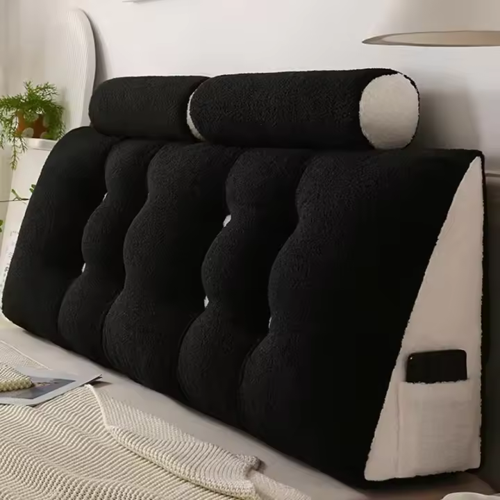 Almohada de Cabeza Hueco HEBUAI HT Almohada de Espalda Triangular con Rollo de Cuello - 1