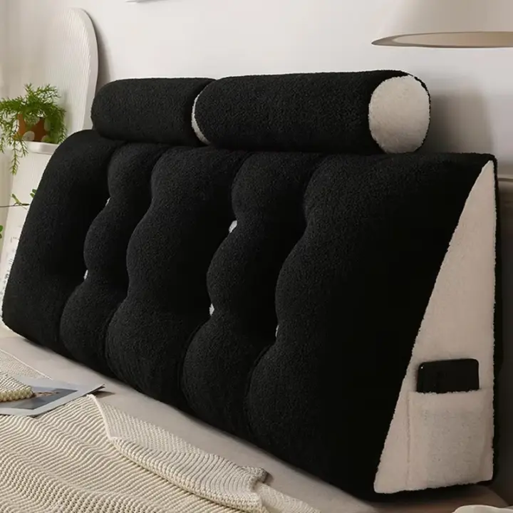 Almohada de Cabeza Hueco HEBUAI HT Almohada de Espalda Triangular con Rollo de Cuello - 1