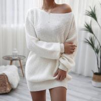 Vestidos de un solo hombro de ganchillo para mujer, minivestido informal de punto suelto, traje de fiesta de graduación, diseñador - details 1