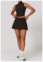 Conjunto de Falda de Yoga para Mujer Ropa Deportiva de Entrenamiento Traje de Gimnasio - details 3
