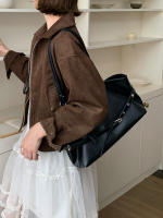 Bandolera de pecho y hombro para mujer Bolsa de Hombro para Mujer de Diseño Coreano Bolsa de Gran Capacidad para Otoño e Invierno El regalo de Navidad - details 3