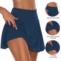 Pantalones cortos de Yoga de cintura alta para mujer, Falda corta deportiva de secado rápido para tenis, baile, Fitness, correr, ciclismo, gimnasio, novedad de 2023 - details 6