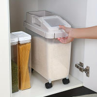 Contenedor de Alimentos para Mascotas Airtight con Ruedas Lata de Alimento Seco para Perros a Prueba de Humedad para Transporte Fácil - details 1