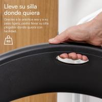 Inicio Silla Plegable con Estructura de Acero y PVC, Asiento Plegable que Ahorra Espacio con Patas y Asa, para Viaje, Cocina, Salón, Dormitorio, 74x43x49 cm, 4/6/8 Unidades - details 3