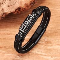 Brazalete Vintage Étnico para Hombre con Cuentas Dzi y Cuero Azul Marino, Pulsera Tejida a Mano con Simbolismo Tibetano, Joyería Masculina de Lujo, Regalos para Hombre, - details 2