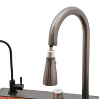Fregadero de cocina de acero inoxidable 304, fregadero individual grande con tubo de drenaje, lavabo plateado de 29,5x17,7 x 8.3in - details 8