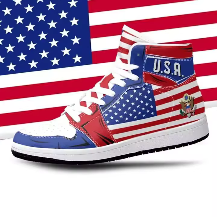 Bestseller Zapatos cómodos personalizados con bandera americana Moda masculina - 1