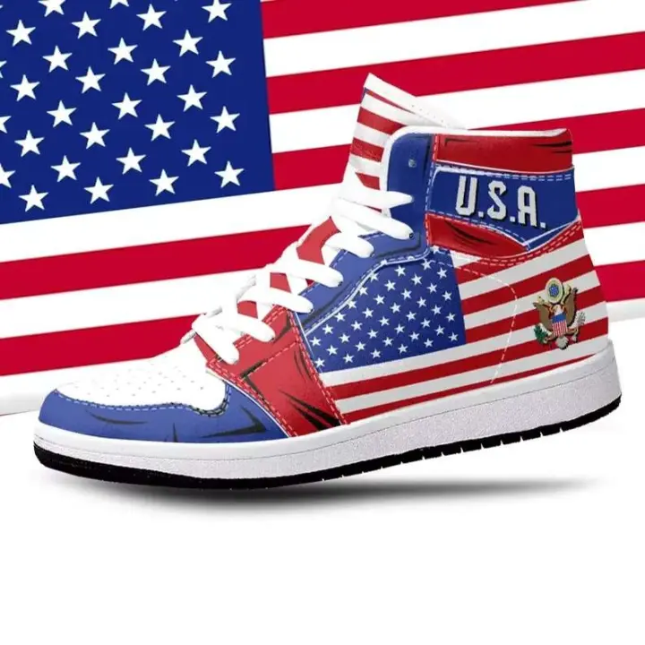 Bestseller Zapatos cómodos personalizados con bandera americana Moda masculina - 1
