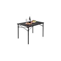 Mesa de Camping Plegable de Jardín de Trabajo de Balcón Aluminio, con Bolsa, Altura Ajustable, 90x52,2X (45-69) cm - details 9