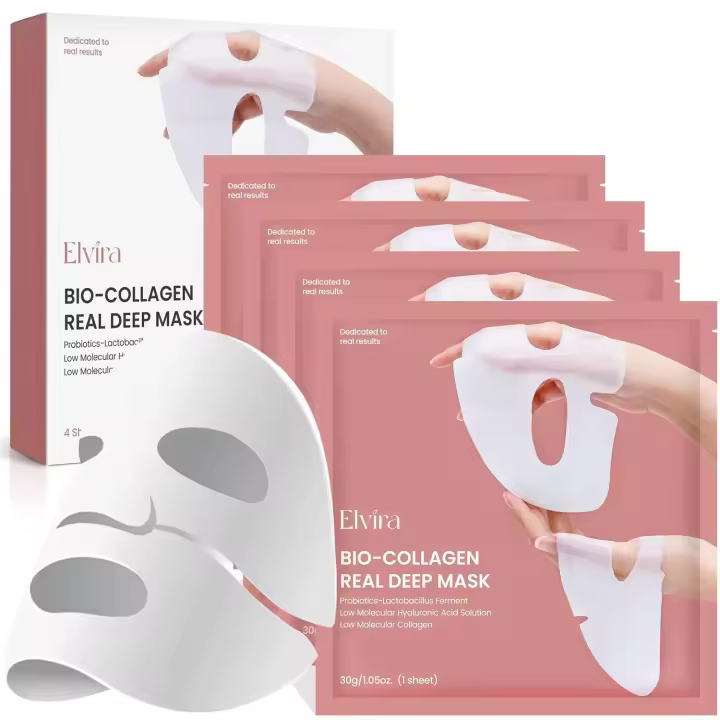 Eira Bio-Collagen Mask Mascarilla facial hidratante profunda durante la noche, cuidado de la piel coreano, tratamientos faciales y mascarillas para mujeres - Reafirmante y - 1