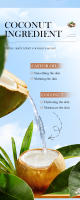 Mascarilla Facial de Coco SADOER Hidratante, Reafirmante, Nutritivo 5pcs Belleza para la Piel - details 3