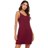 Camisón de Mujer de Verano Sedosa y Perforada Camisón de Algodón Americano-Europeo - details 3