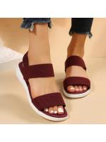 Sandalias de Punta de Tela Elástica para Mujer Zapatos Ligeros para Caminar, Comodidad de Talla Grande para el Verano - details 8