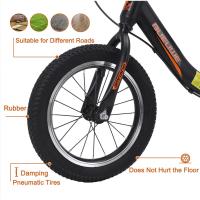 Bicicleta Sin Pedales con Freno de 2-6 años, Bici Equilibrio de 14 Pulgadas con Caballete y Timbre, Altura de Sillín Regulable, hasta 40kg, Juguetes para Niña y Niños - details 11