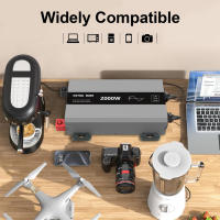 Inversor de Onda Senoidal Puro 2000W-4000W Convertidor de 24V a 220V Fuente de Alimentación de Emergencia para Caravana de Viaje al Aire Libre - details 9