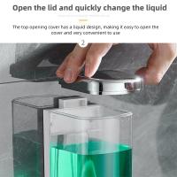 Dispensador de jabón líquido de 500ml, gran capacidad, ventana Visible, desinfectante de manos, sin perforaciones, montado en la pared, 1/2/3 Uds. - details 5