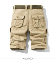 Pantalones Cortos de Trabajo para Hombres Versátiles, Manga Recta, Múltiples Bolsillos, Algodón, Comodidad Casual - details 0