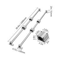 SucceBuy Juego de rieles de guía lineal, rieles, bloques deslizantes, soportes de rieles de 4 piezas, kit lineal para máquinas automatizadas CNC - details 1