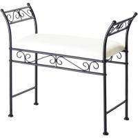 Banqueta pie de Cama de Metal Blanca de 64x68x30 cm - details 23