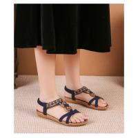 Elegantes Sandalias de Verano 2025 Boho con Strass Chanclas de Dedo de Cuero Genuino, Moda Playa y Fiesta, Diseño Exclusivo y Lujo - details 10