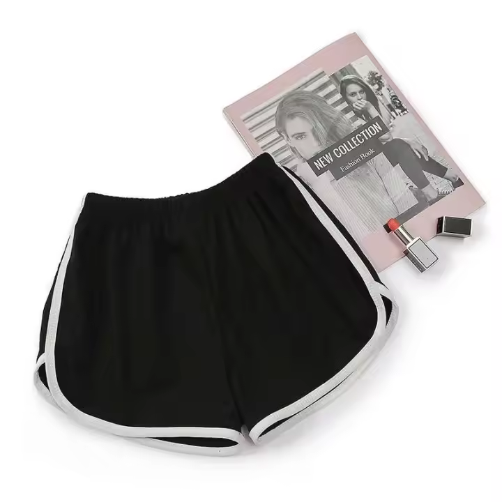 Deportes mujeres verano 2025 nuevo Color caramelo Anti vaciado pantalones cortos ajustados Casual señora cintura elástica Pantalones cortos de playa - 1