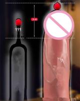 Empaque privado Sexy 3 tamaños Extensión de silicona Suave Eyaculación retardada consolador para perros Condón Extensor Funda para pene Juguetes sexuales Hombres Adultos 18 - details 5