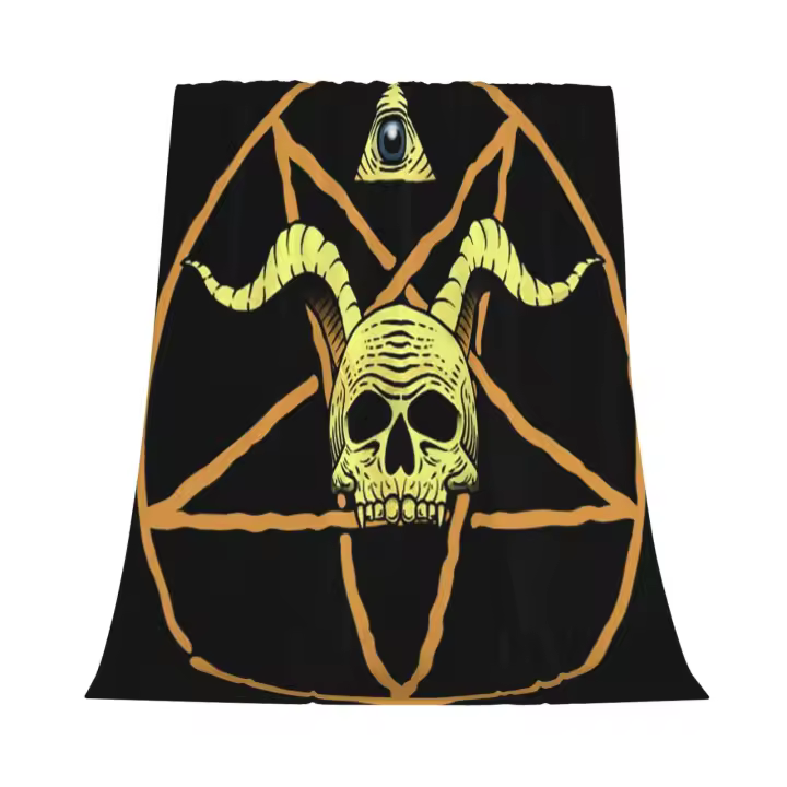 Manta de franela de calavera de diablo para decoración de dormitorio y ropa de cama - 1