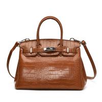 Bolso de mano de platino portátil con para viajeros patrón de cocodrilo, práctico bolso de mensajero Kelly - details 3