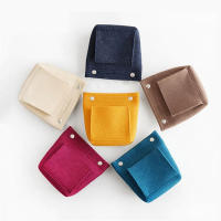 Bolsa de Maquillaje de Tela de Fieltro Portátil Bolsa de Cubierto para Viajes con Accesorios de Higiene Personal y Pinceles - details 1