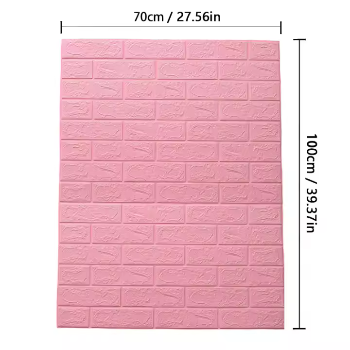 Pegatinas de Pared de Papel 3D Antiestáticas Diseño de Ladrillo Clásico - 1
