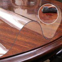 Mantel redondo transparente de Pvc, impermeable, antiquemaduras y a prueba de aceite, tapete de mesa de vidrio suave - details 0