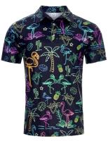 Polo de manga corta para hombre con estampado 3D de Hawaii, camiseta holgada de gran tamaño, top callejero genial, traje de verano - details 11