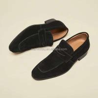 Zapatos informales de diseñador de moda de gamuza hechos a mano Oxford formales para hombre con logo Dropshipping - details 5
