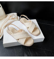 Sandalias De Pescador Tejidas Con Hierba Verano Para Mujer Nuevo Plano Sanya Nicho De Vacaciones De Viaje Zapatos Romanos Franceses - details 11
