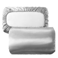 Fundas Almohada con Elastico Verano Satinado Color Sólido Juego de 2 para Cama Transpirable Suave y Lavable - details 0