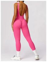 Monos de Yoga sin Mangas de Espalda Abierta Ropa de Gimnasio de Ajuste Cerrado para Mujeres - details 9