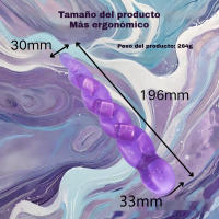 Enchufe Anal de Cristal Violeta Azul y Morado Desechado Silicona para Mujeres y Hombres - details 4