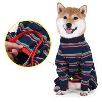 Traje fisiológico elástico para perro, mono a rayas cálido y transpirable, camisa suave calmante para perro, ropa para perros de cuatro patas - details 3