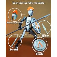 Figura de acción Cowboy t13｜Paquete de 2 de 5,4 pulgadas｜Montaje completado｜ Figura de acción ficticia 13 impresa en 3D para coleccionistas｜Regalo Lucky 13 para niños - details 3